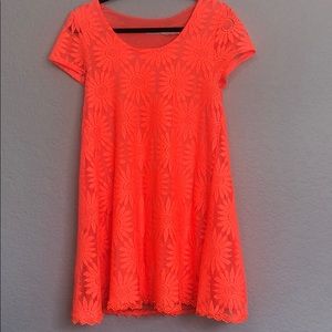 Urban Outfitters Bright Orange Floral Dress